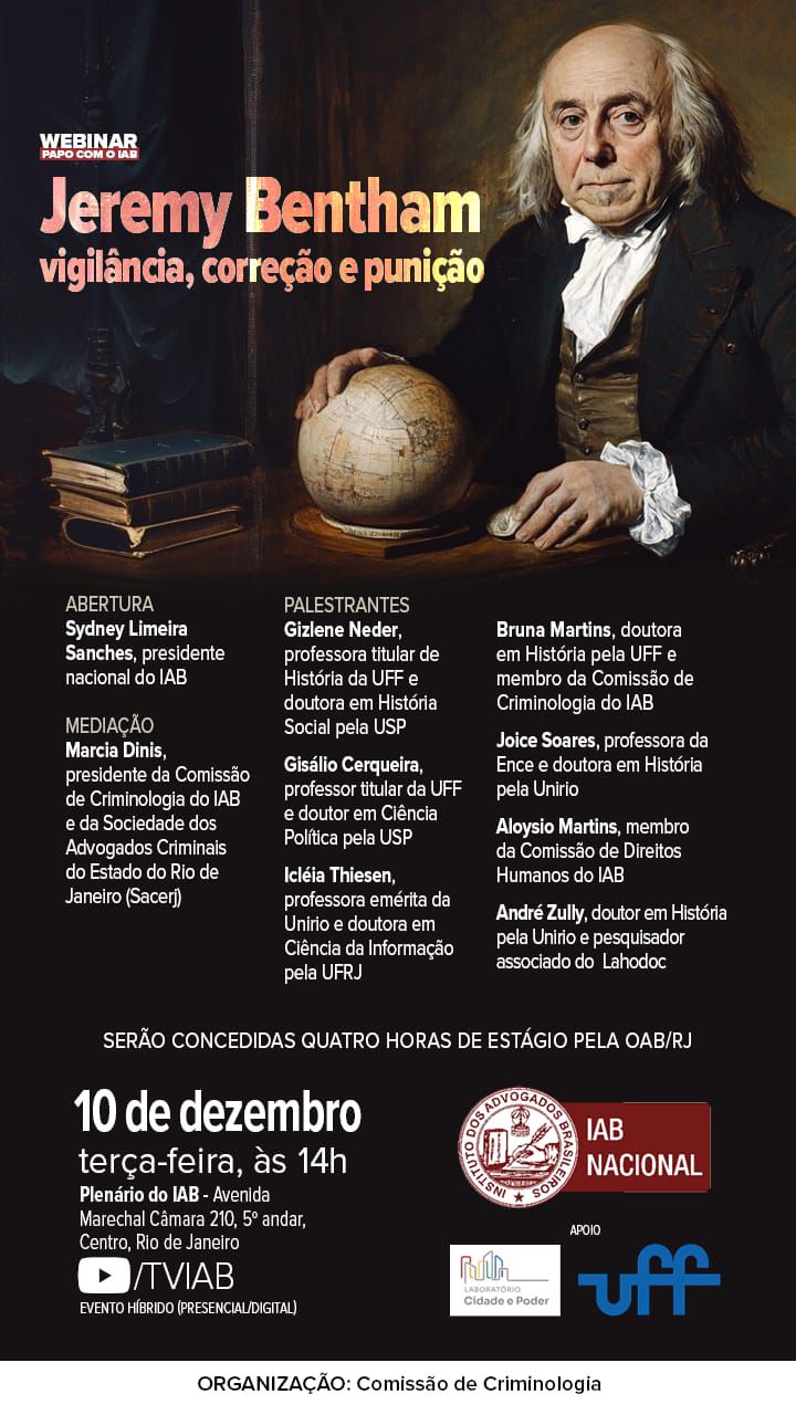 Jeremy Bentham. Vigilância, correção e punição